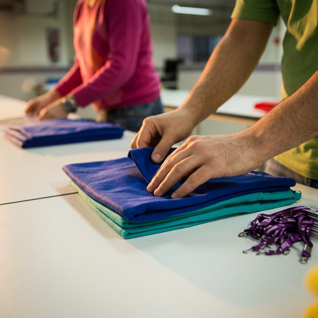 Quality team folding finished knitwear